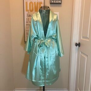 Victoria's Secret Satin Robe in Light Blue